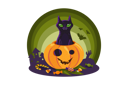پیش‌نمایش فایل halloween-cat-in-pumpkin-6684108 از پک مهمانی هالووین