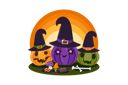پیش‌نمایش فایل halloween-witch-pumpkins-6684110 از پک مهمانی هالووین