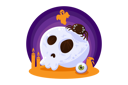 پیش‌نمایش فایل scary-skull-4425222 از پک مهمانی هالووین