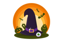 پیش‌نمایش فایل witch-hat-4425229 از پک مهمانی هالووین