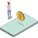 پیش‌نمایش فایل phone-bitcoin-floating-woman-hands-in-air-6000555 از پک حرکات کریپتو