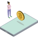 پیش‌نمایش فایل phone-bitcoin-floating-woman-thinking-6000556 از پک حرکات کریپتو