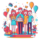 پیش‌نمایش فایل people-surrounding-gifts-8879985 از پک تولد