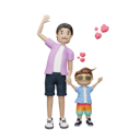 پیش‌نمایش فایل father-and-son-waving-hands-5607689 از پک روز پدر