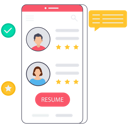 پیش‌نمایش فایل online-resume-7476473 از پک اپلیکیشن موبایل