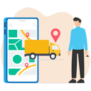 پیش‌نمایش فایل online-delivery-via-smartphone-7604267 از پک برنامه های موبایل