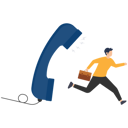 پیش‌نمایش فایل frustrated-male-employee-runs-away-from-handset-7708493 از پک کسب و کار