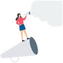 پیش‌نمایش فایل businesswoman-speak-on-megaphone-7771937 از پک کسب و کار