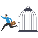 پیش‌نمایش فایل businessman-jump-out-of-cage-in-his-head-for-freedom-8177572 از پک کسب و کار