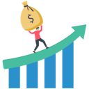 پیش‌نمایش فایل male-employee-carrying-money-bag-and-walking-on-growth-chart-8177554 از پک کسب و کار