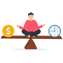 پیش‌نمایش فایل man-balance-money-and-time-8177576 از پک کسب و کار