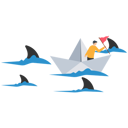 پیش‌نمایش فایل man-paper-boat-with-hold-the-flag-in-ocean-8177578 از پک کسب و کار