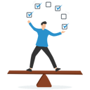 پیش‌نمایش فایل businessman-juggling-checkbox-on-unicycle-8240717 از پک کسب و کار