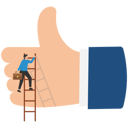 پیش‌نمایش فایل businessman-manager-help-coworker-step-from-thumb-up-8240708 از پک کسب و کار