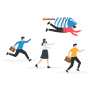 پیش‌نمایش فایل businessman-with-rocket-booster-lead-the-way-to-win-business-competition-8240732 از پک کسب و کار