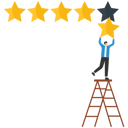 پیش‌نمایش فایل man-giving-five-stars-rating-review-high-quality-and-good-business-reputation-8240696 از پک کسب و کار
