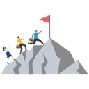پیش‌نمایش فایل business-people-running-to-reach-mountain-peak-8312208 از پک کسب و کار
