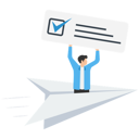 پیش‌نمایش فایل businessman-superhero-flying-with-completed-task-boards-8312227 از پک کسب و کار