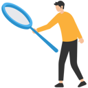 پیش‌نمایش فایل man-holding-magnifying-glass-an-find-out-useful-information-8312207 از پک کسب و کار