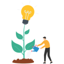 پیش‌نمایش فایل man-watering-to-growing-idea-8312224 از پک کسب و کار