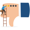 پیش‌نمایش فایل young-man-giving-low-rating-star-review-8312217 از پک کسب و کار