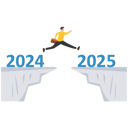 پیش‌نمایش فایل businessman-jumping-from-cliff-2024-in-new-year-2025-over-abyss-8525969 از پک بازاریابی کسب وکار