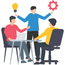 پیش‌نمایش فایل dialogue-and-communicate-at-workplace-between-colleagues-8525947 از پک بازاریابی کسب وکار