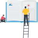 پیش‌نمایش فایل man-doing-online-education-8525987 از پک بازاریابی کسب وکار