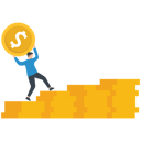 پیش‌نمایش فایل man-holding-dollar-coin-and-walking-on-coins-stacks-8525981 از پک بازاریابی کسب وکار