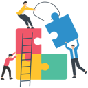 پیش‌نمایش فایل team-arranging-jigsaw-pieces-together-8525956 از پک بازاریابی کسب وکار