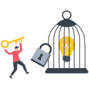 پیش‌نمایش فایل unlock-the-creative-idea-8636978 از پک مدیریت کسب وکار