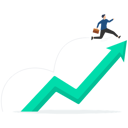 پیش‌نمایش فایل businessman-jumping-to-top-of-arrow-chart-8878509 از پک کسب و کار