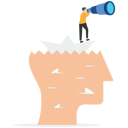 پیش‌نمایش فایل businessman-looks-through-telescope-standing-on-paper-boat-8878501 از پک کسب و کار