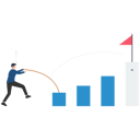 پیش‌نمایش فایل businessman-pole-vaulting-on-top-of-high-rock-with-red-flag-to-achieve-goal-8878505 از پک کسب و کار
