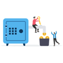پیش‌نمایش فایل cash-flow-with-tiny-businessmen-open-tap-8878500 از پک کسب و کار