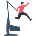 پیش‌نمایش فایل a-man-comes-out-of-the-computer-screen-9231265 از پک کسب و کار