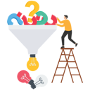 پیش‌نمایش فایل businessman-threw-question-mark-in-the-funnel-and-generate-creative-ideas-9231305 از پک کسب و کار