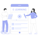 پیش‌نمایش فایل boy-and-woman-doing-online-education-11973648 از پک یادگیری آنلاین