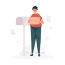 پیش‌نمایش فایل email-support-9366041 از پک کیت شروع پروفایل وب‌سایت