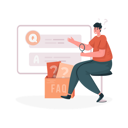 پیش‌نمایش فایل online-question-9366046 از پک کیت شروع پروفایل وب‌سایت