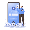 پیش‌نمایش فایل pin-code-to-unlock-password-screen-4718238 از پک باز کردن قفل رمز عبور
