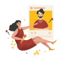 پیش‌نمایش فایل a-woman-likes-a-mans-social-media-post-5100567 از پک اپ دوستیابی آنلاین
