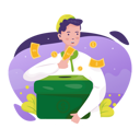 پیش‌نمایش فایل a-muslim-collects-alms-8184250 از پک خوش آمدید رمضان