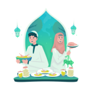 پیش‌نمایش فایل enjoying-eid-food-8356952 از پک عید مبارک