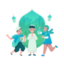 پیش‌نمایش فایل happy-muslim-kids-celebrate-eid-8356959 از پک عید مبارک