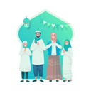 پیش‌نمایش فایل muslim-family-eid-greetings-8356956 از پک عید مبارک