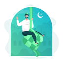 پیش‌نمایش فایل muslim-man-with-ketupat-5227122 از پک عید مبارک