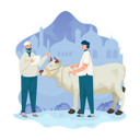 پیش‌نمایش فایل a-man-with-his-cow-8921256 از پک عید قربان اسلامی