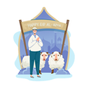 پیش‌نمایش فایل a-muslim-standing-with-his-sheep-8921254 از پک عید قربان اسلامی