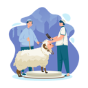 پیش‌نمایش فایل a-muslim-wants-to-sacrifice-a-sheep-8921255 از پک عید قربان اسلامی
